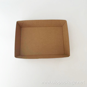 Large corrugated paperboard open tray custom snack tray